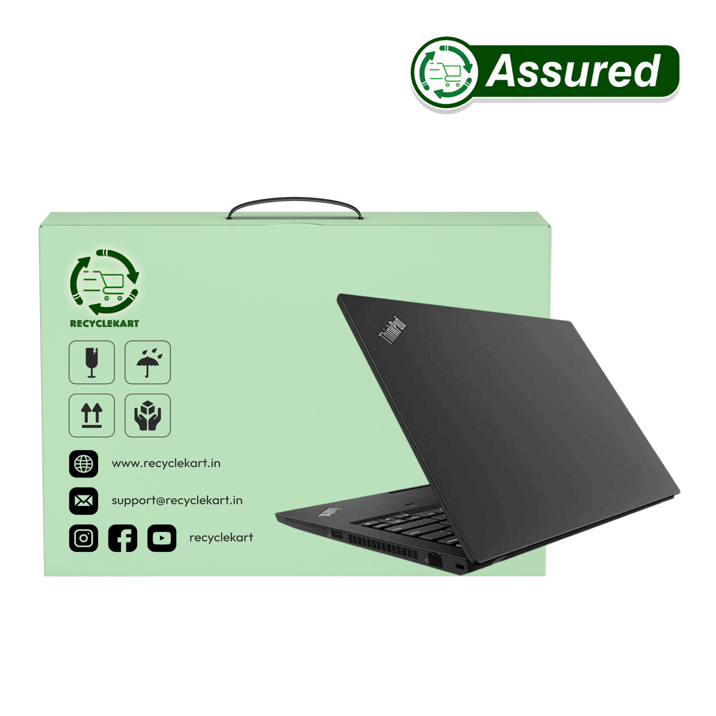 (Refurbished) Lenovo ThinkPad T490 8th Gen Laptop | Windows 11 | Ms Office | Intel HD Graphics | 14 Inch Black