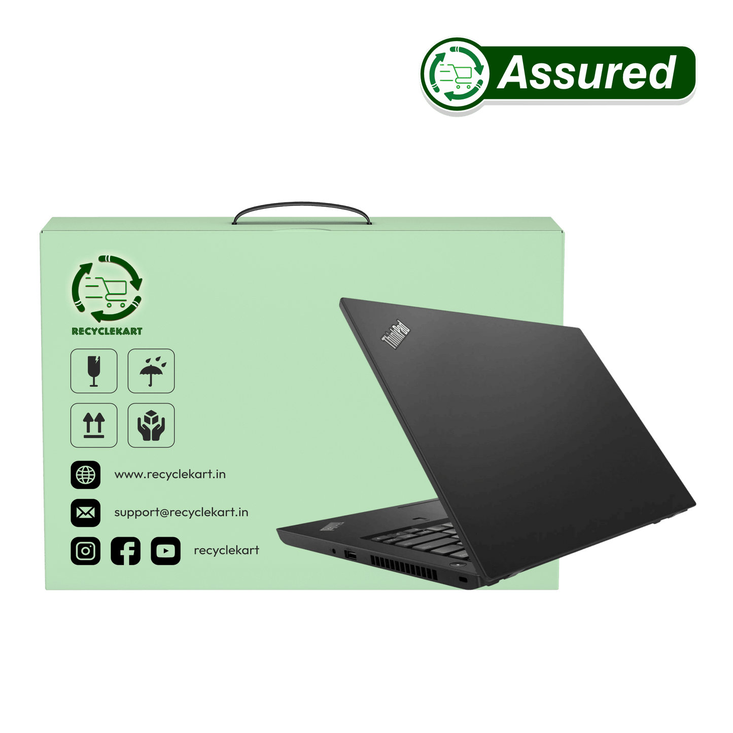 Refurbished Laptop Lenovo ThinkPad L480 14-inch display showcasing slim design
