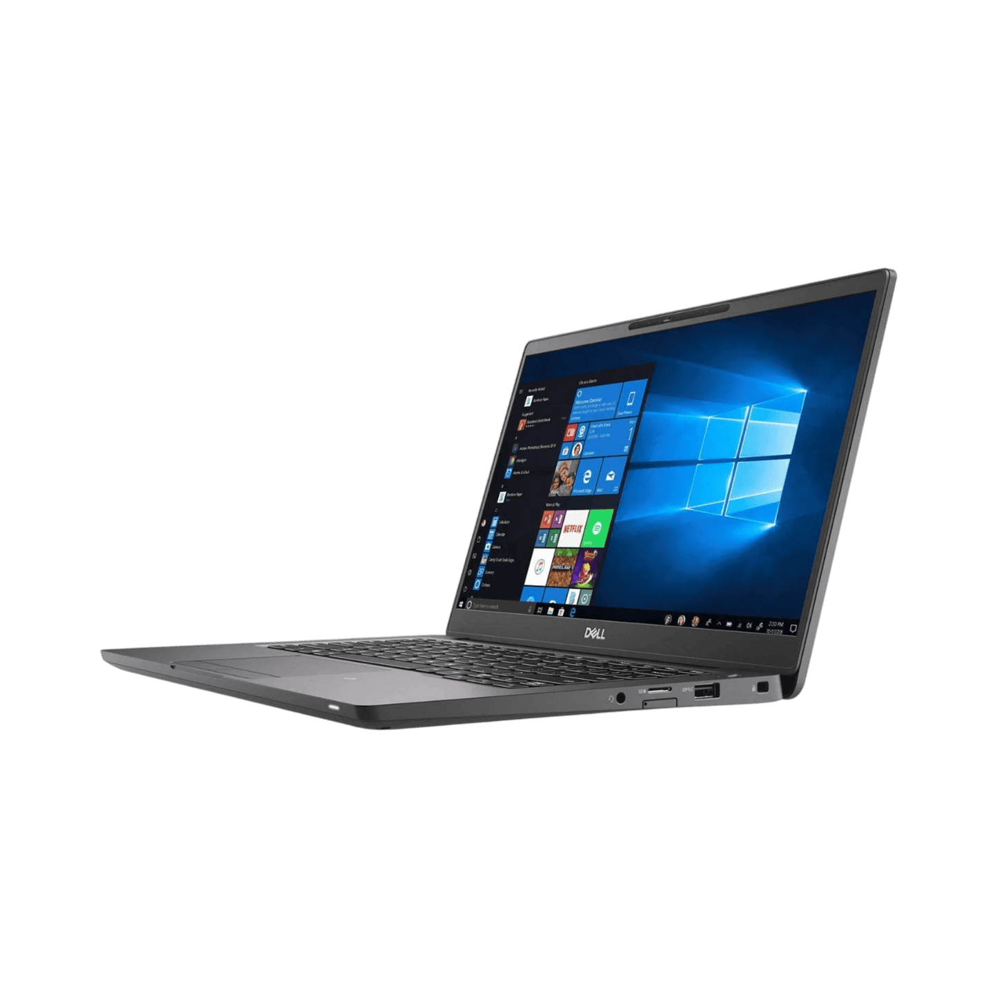 Refurbished Laptop Dell Latitude 7300 side profile highlighting durable build