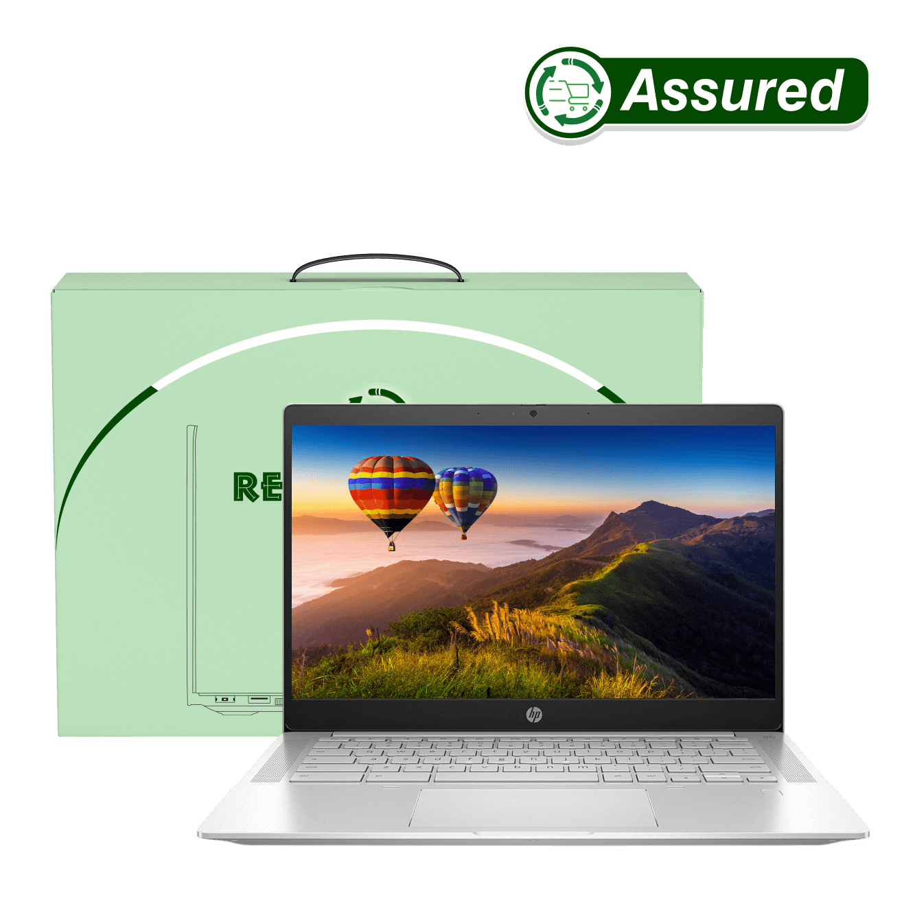 Refurbished Chromebook HP Chromebook C640 i5 front view with Chrome OS
