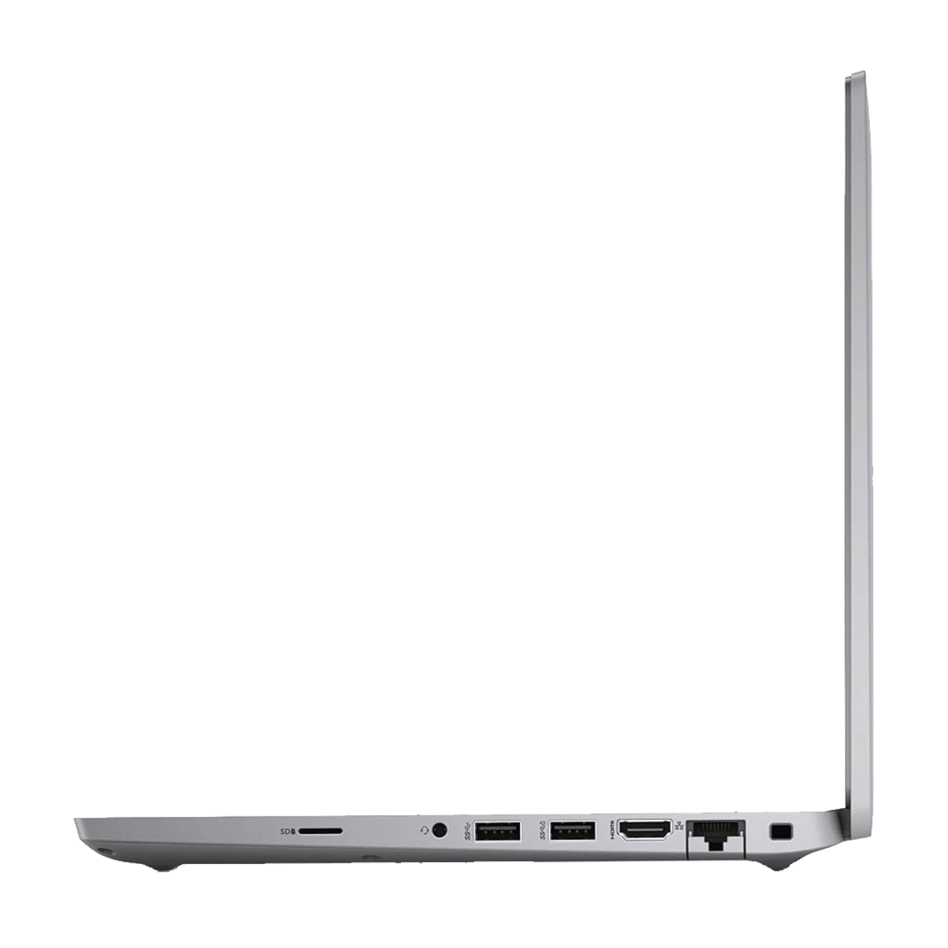 Refurbished laptop Dell Latitude 5420 slim silver side profile highlighting portability