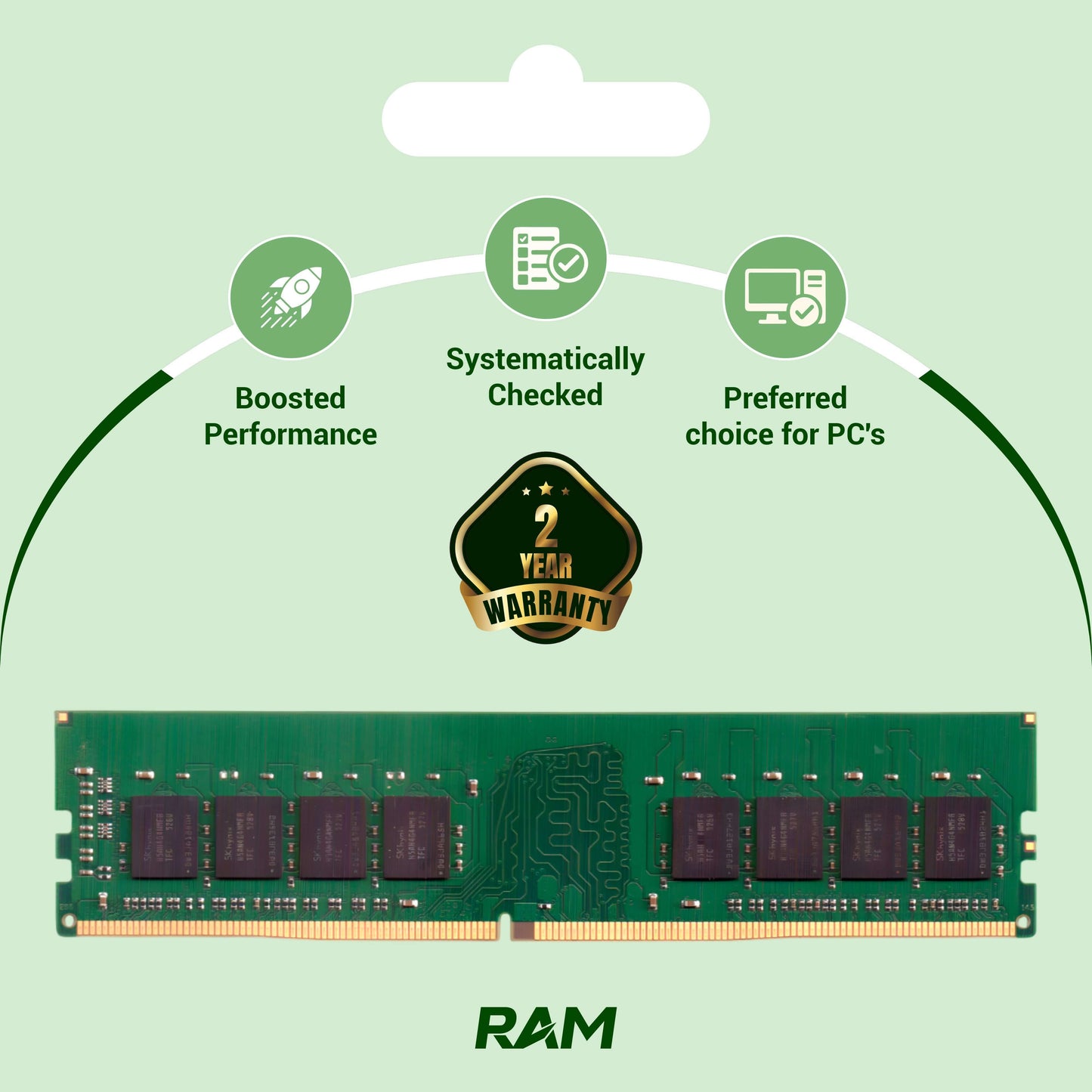 8 GB DDR4 desktop RAM for for motherboard
