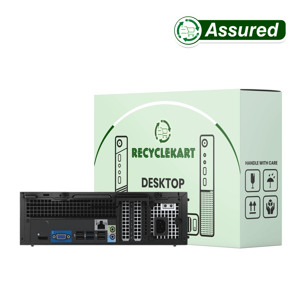 Rear connectors and power supply section of Dell 4th Gen refurbished OptiPlex desktop