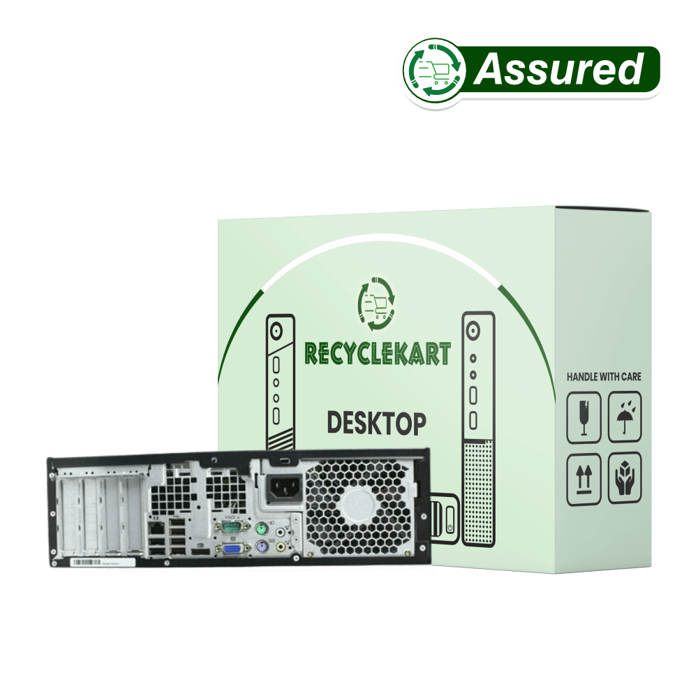 Rear ports and ventilation of HP i5 3rd Gen Refurbished desktop PC with Intel HD Graphics