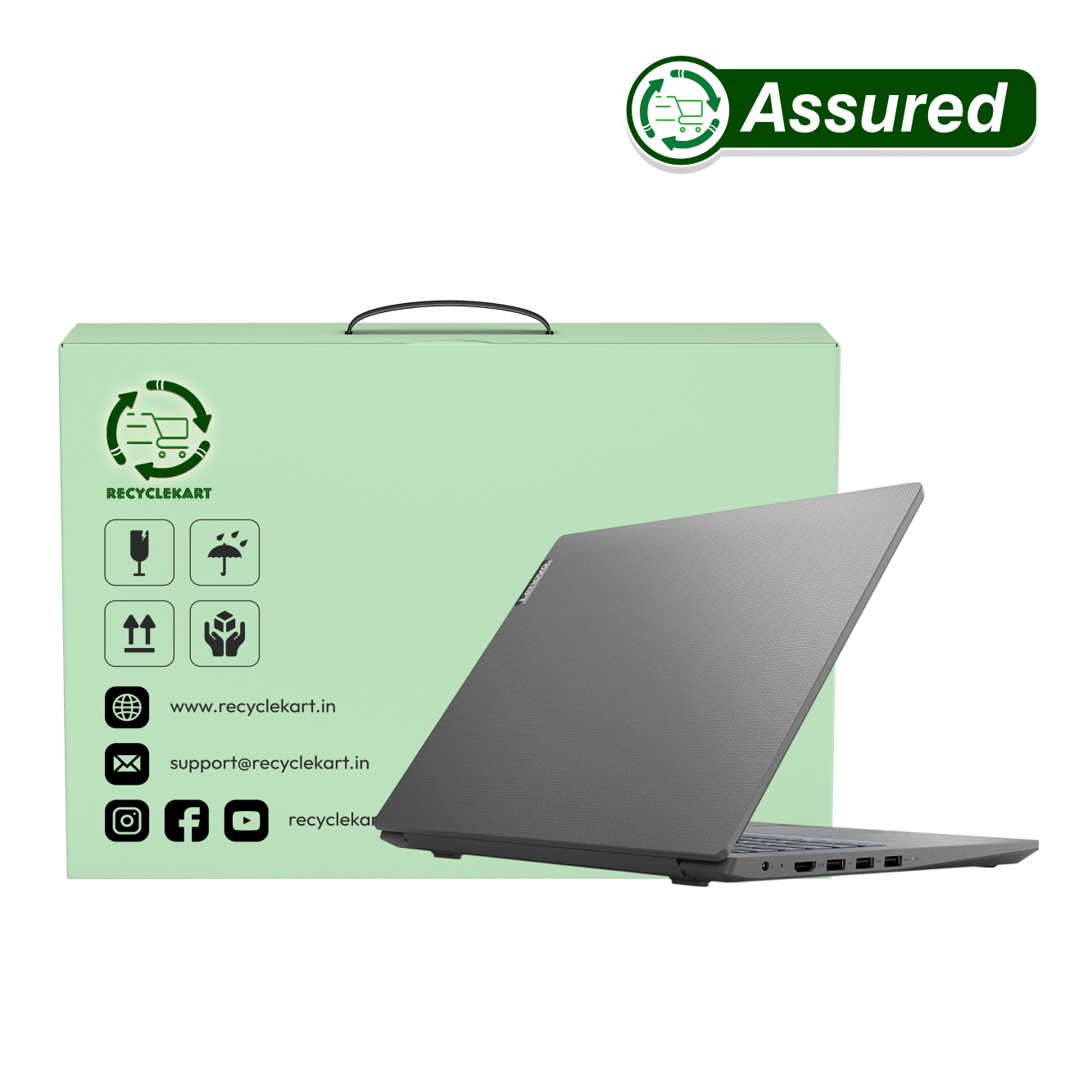 Renewed laptop Lenovo ThinkPad V14 i3 10th Gen, lightweight design ideal for students and professionals