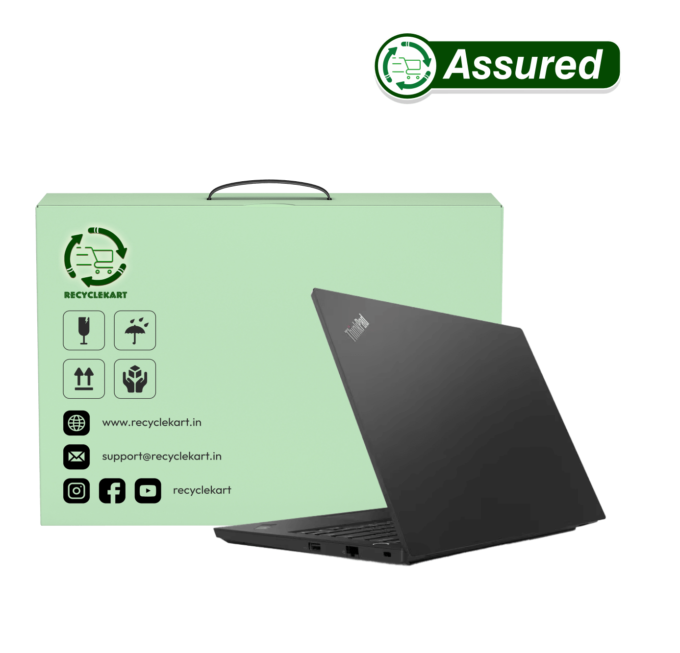 Renewed laptop Lenovo ThinkPad E14 with durable business build, 16 GB RAM and 512 GB SSD—ideal for multitasking professionals