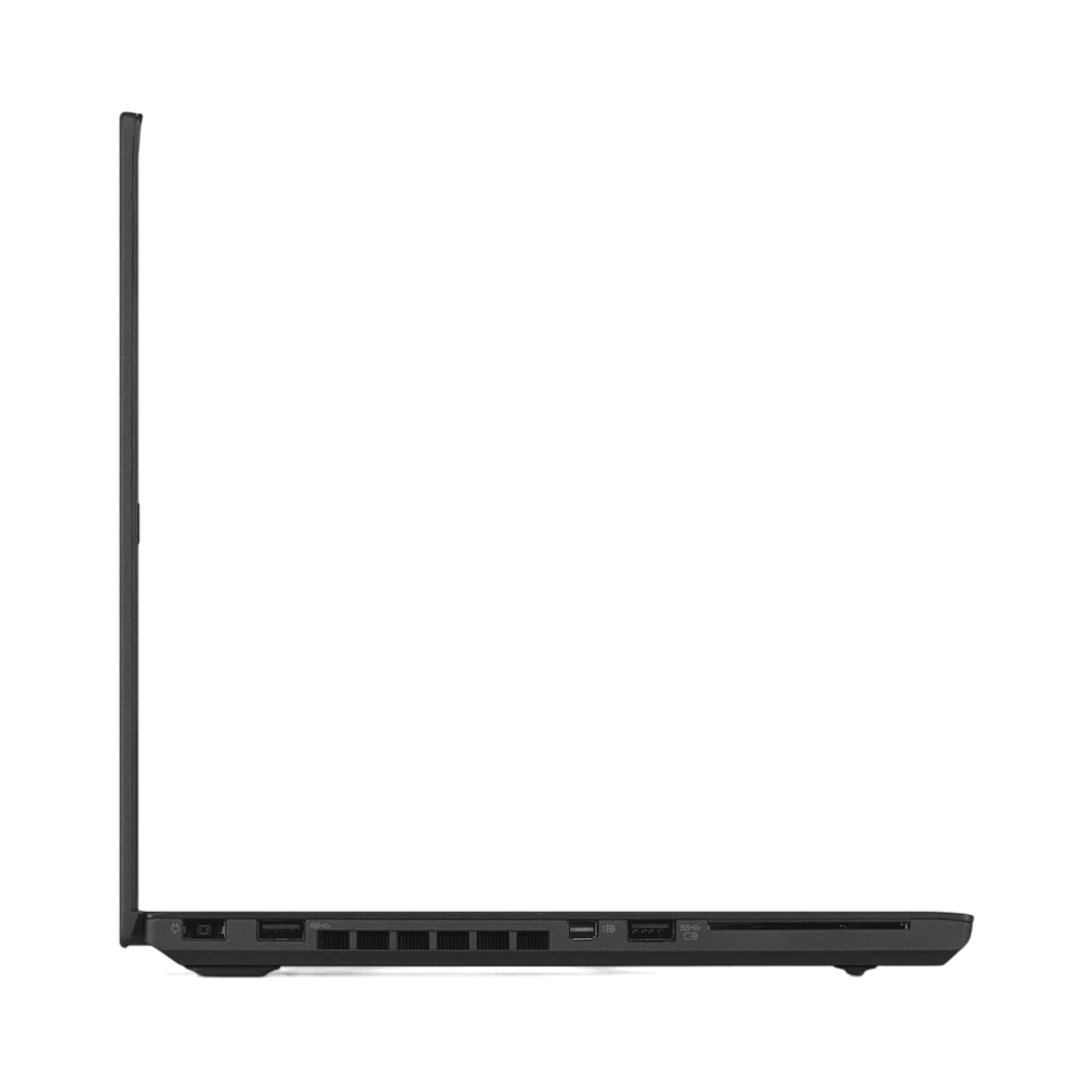 Refurbished Laptop Lenovo ThinkPad T460 side profile highlighting durable build