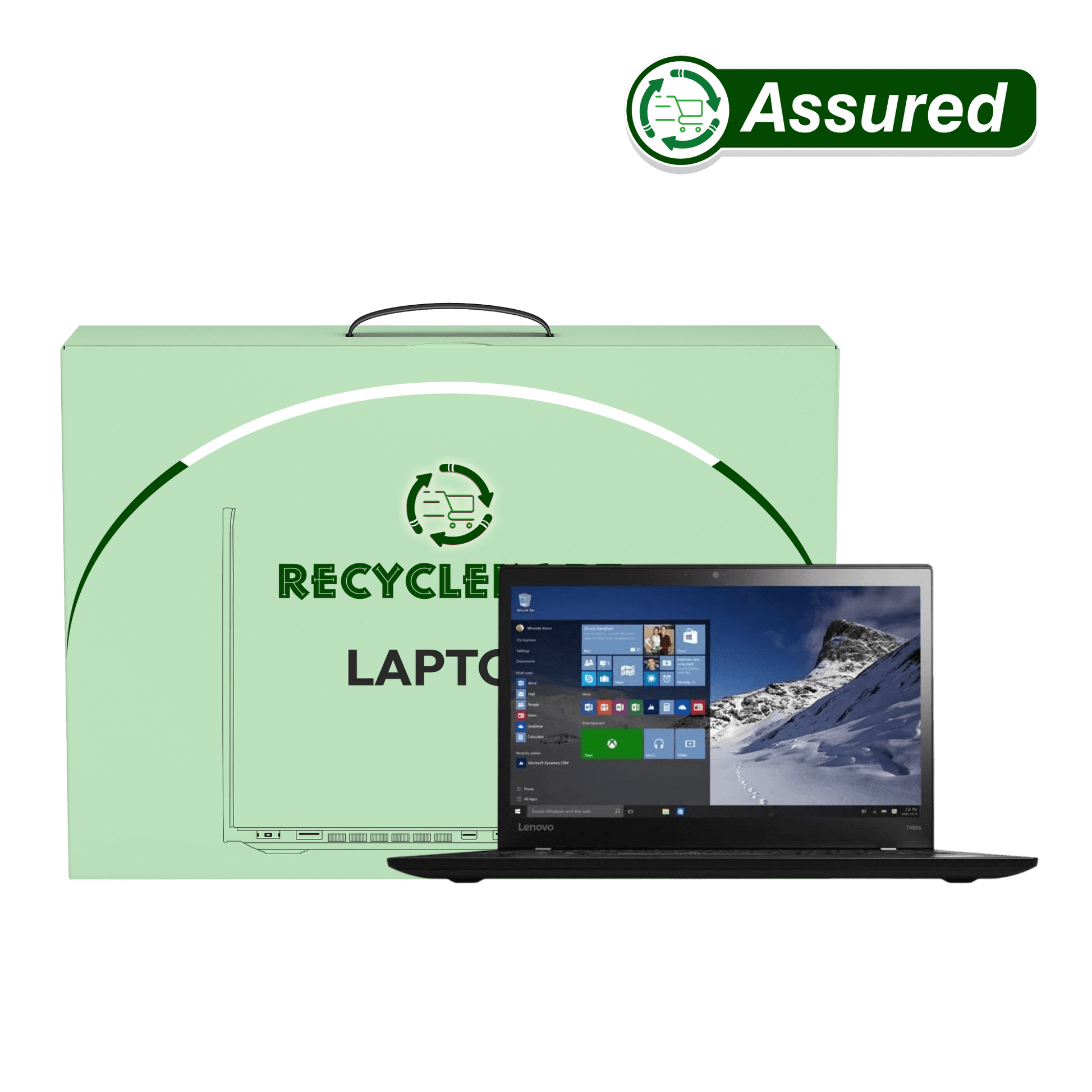 Refurbished Laptop Lenovo ThinkPad X260 i5 6th Gen front view with Windows 11 and MS Office