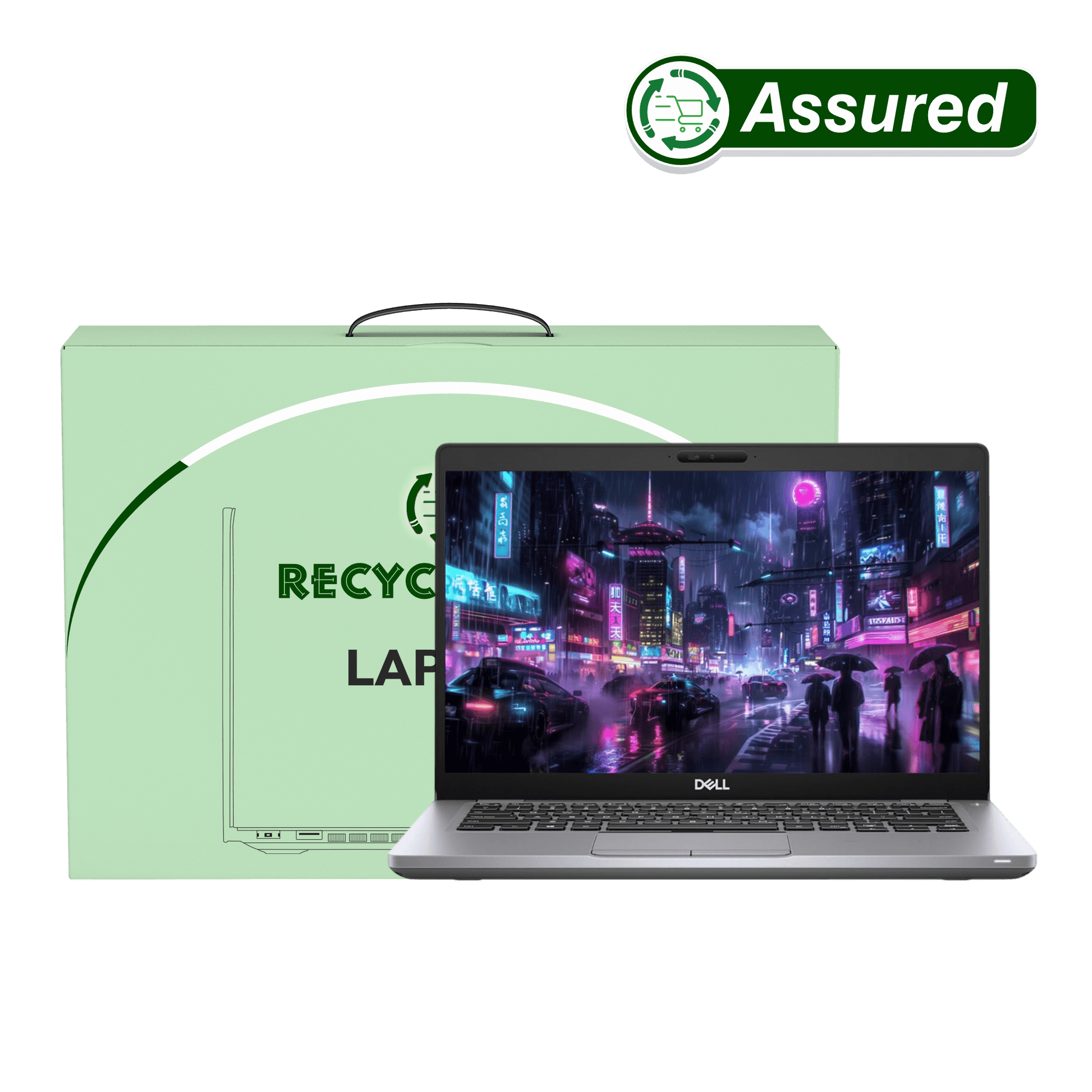Refurbished laptop Dell Latitude 5410 i5 10th Gen front view with Windows 11