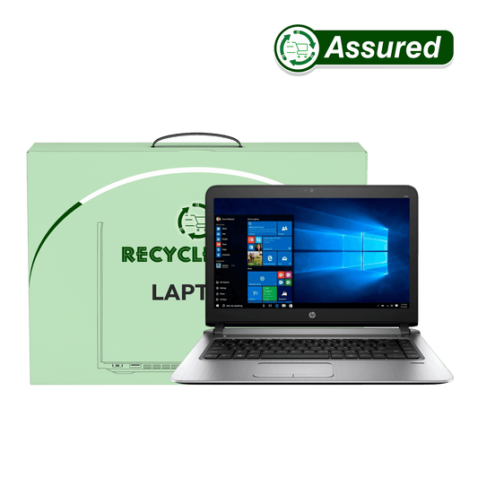 Refurbished laptop HP 440 G3 i5 6th Gen front view with Windows 11 and MS Office
