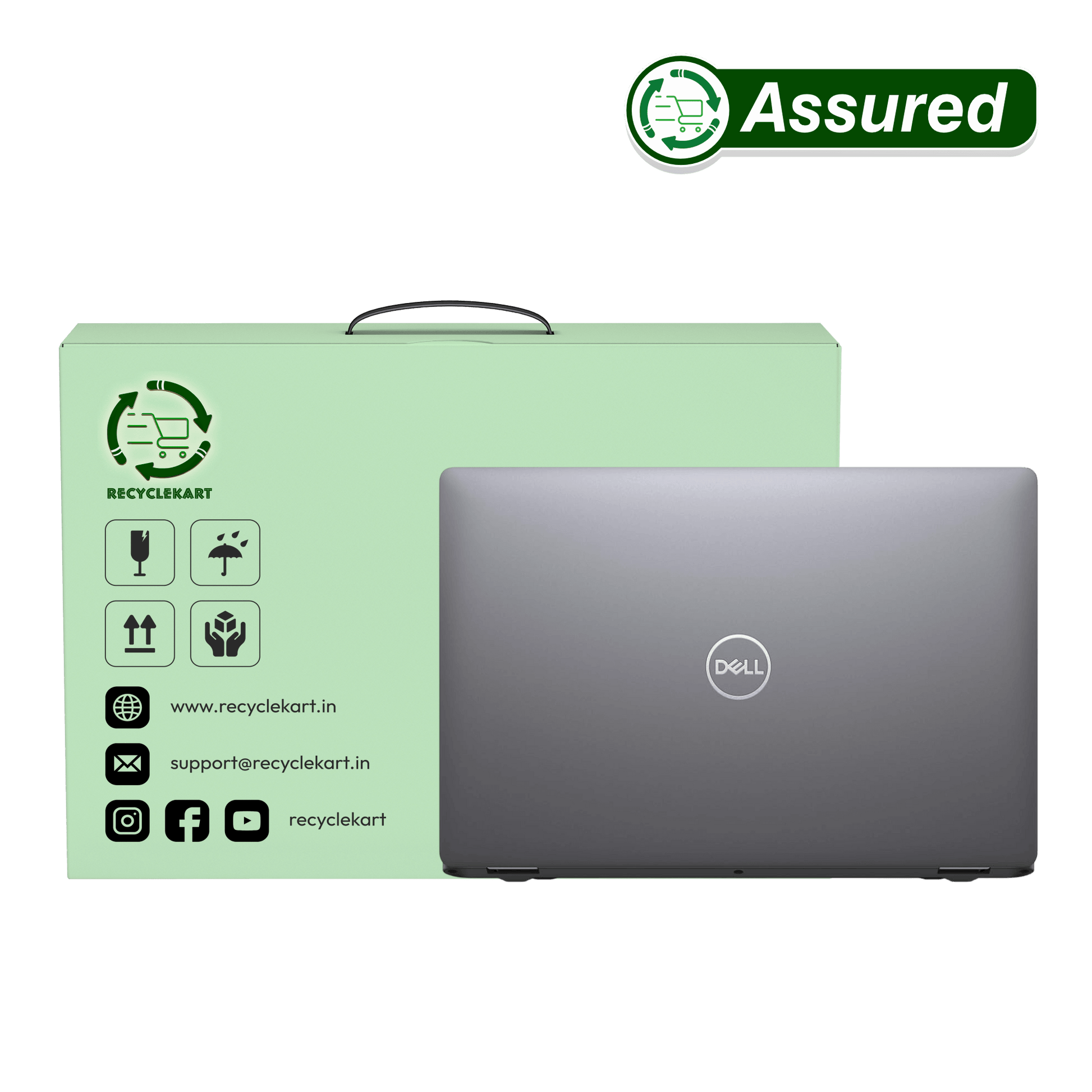 Refurbished laptop Dell Latitude 5410 showcasing keyboard and sleek chassis
