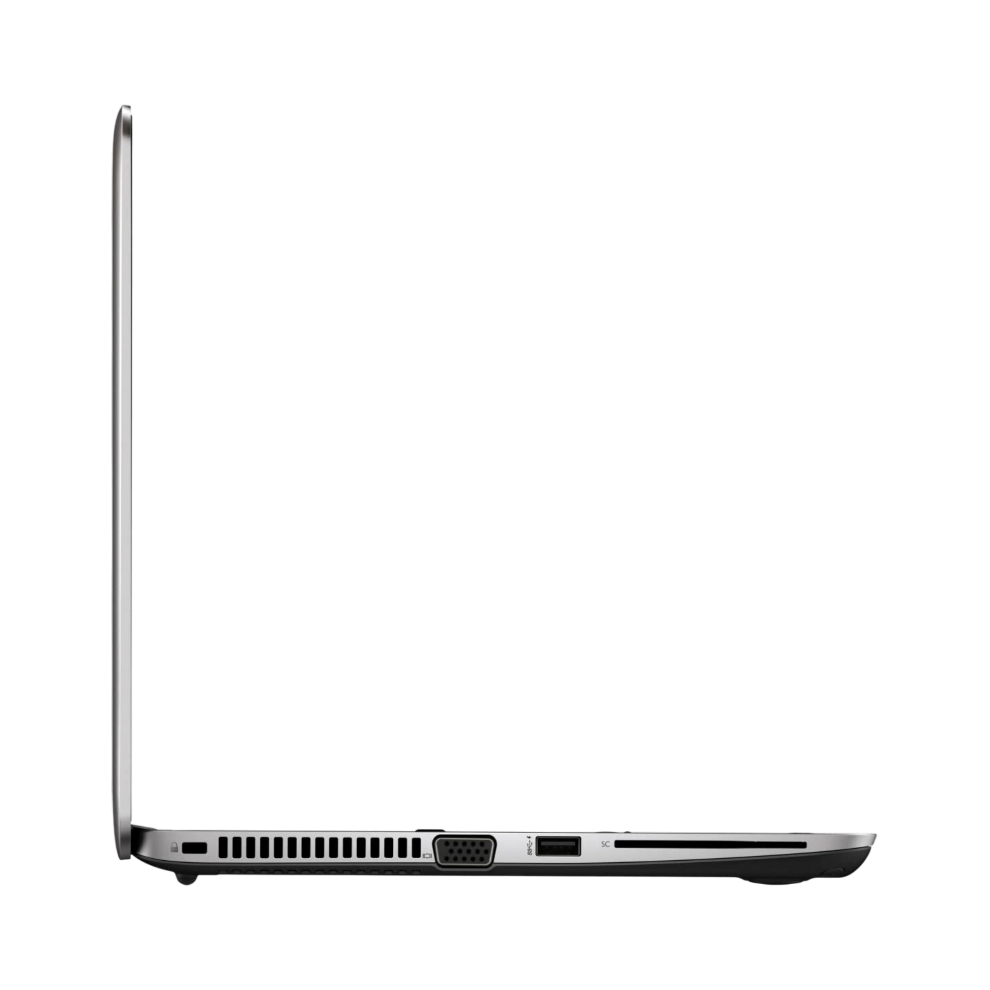 Refurbished Laptop HP 820 G4 side profile highlighting durable build