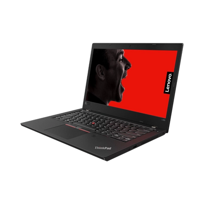 Refurbished Laptop Lenovo ThinkPad L480 side profile highlighting durable build