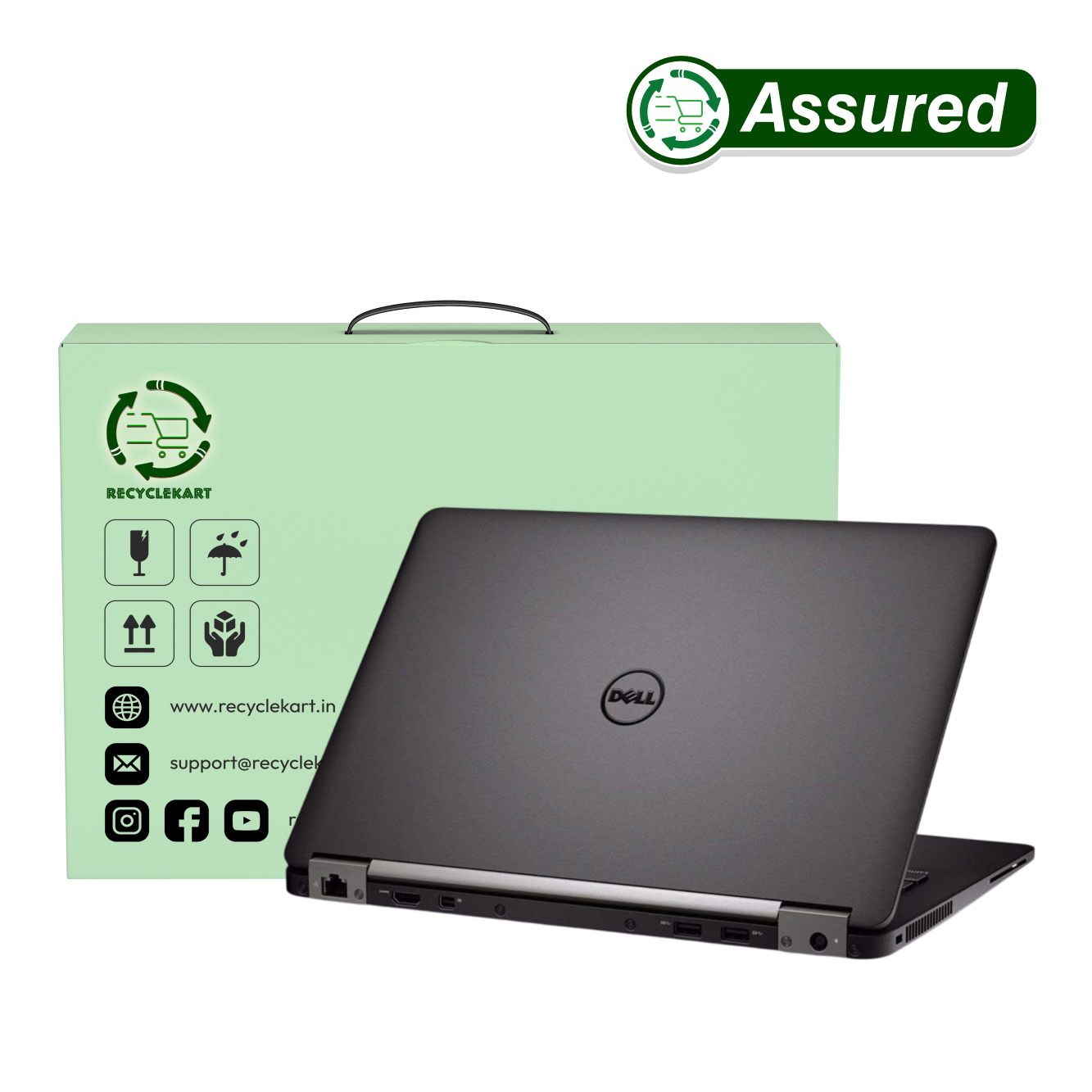 (Refurbished) Dell Latitude i5 6th Gen Laptop | 8 GB RAM | 256 GB SSD | Windows 11 | Intel HD Graphics | 12.5 Inch Black