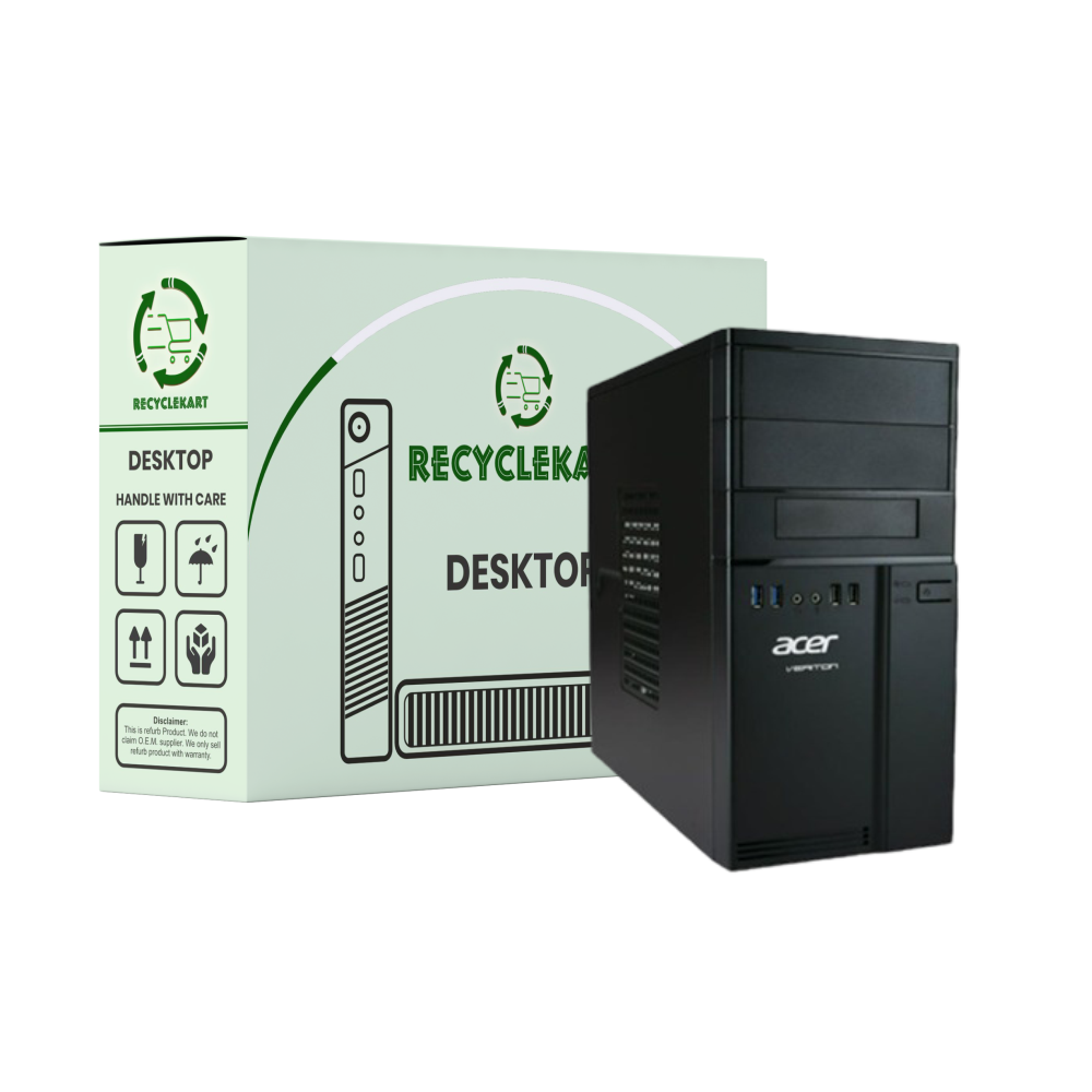 (Refurbished) Acer i3 8th Gen Desktop | 8GB Ram | 256GB SSD | Windows 11 | Ms Office | Intel HD Graphics