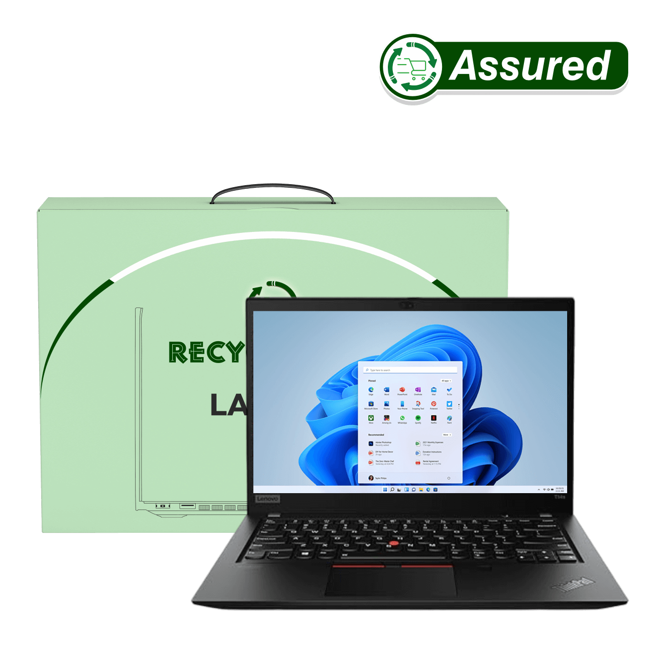 (Refurbished) Lenovo ThinkPad T14s | i7 10th Gen Laptop | 16 GB RAM | 512GB SSD | Windows 11 | Ms Office | Intel HD Graphics | 14 Inch Display