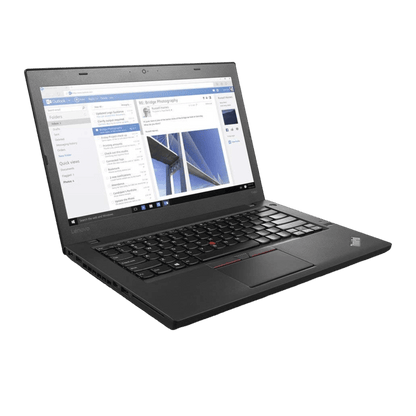 (Refurbished) Lenovo ThinkPad T450 i5 5th Gen Laptop | 8 GB RAM | 256 GB SSD | Windows 10 | Ms Office | Intel HD Graphics | 14 Inch Black