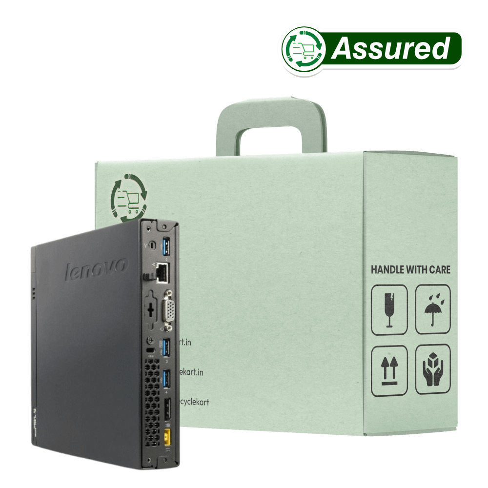 (Refurbished) Lenovo Thinkcentre i3 4th Gen Mini pc | 8Gb Ram | 256 Gb SSD | Windows 10 | Ms Office | Intel HD Graphics