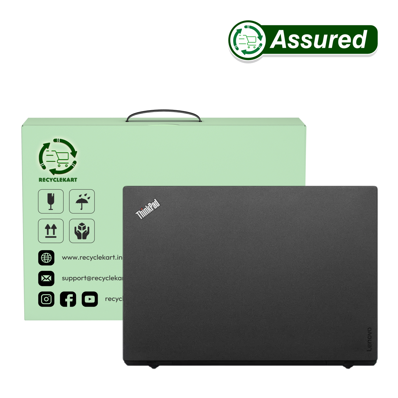 (Refurbished) Lenovo ThinkPad L460 | i3 6th Gen Laptop | 8 GB RAM | 256 GB SSD | Windows 11 | Ms Office | Intel HD Graphics | 14 Inch Black